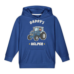 Furrow & Fields Kids All-Over Hoodie Daddy's Helper Ford 7810 | Kids All-Over Hoodie Quality Farmers Merch