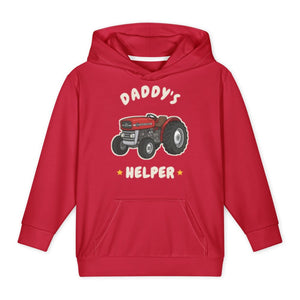 Furrow & Fields Kids All-Over Hoodie Daddy's Helper Massey Ferguson 135 | Kids All-Over Hoodie Quality Farmers Merch