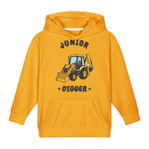 Furrow & Fields Kids All-Over Hoodie Junior Digger JCB 3CX | Kids All-Over Hoodie Quality Farmers Merch