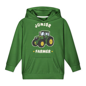 Furrow & Fields Kids All-Over Hoodie Junior Farmer John Deere 6R 250 | Kids All-Over Hoodie Quality Farmers Merch