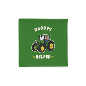 Furrow & Fields Kids Cushion Cover Daddy's Helper John Deere 6R 250 | Kids Cushion Cover Quality Farmers Merch