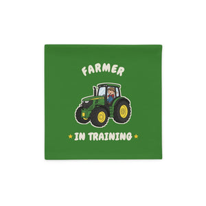 Furrow & Fields Kids Cushion Cover Farmer in Training John Deere 6R 250 | Kids Cushion Cover Quality Farmers Merch