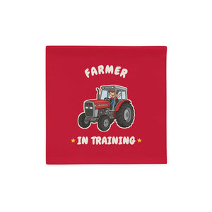 Furrow & Fields Kids Cushion Cover Farmer in Training Massey Ferguson 390T | Kids Cushion Cover Quality Farmers Merch