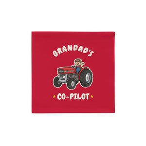 Furrow & Fields Kids Cushion Cover Grandad's Co-Pilot Massey Ferguson 135 | Kids Cushion Cover Quality Farmers Merch
