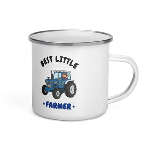 Furrow & Fields Kids Enamel Mug Best Little Farmer Ford 7810 | Kids Enamel Mug Quality Farmers Merch