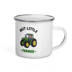 Furrow & Fields Kids Enamel Mug Best Little Farmer John Deere 6R 250 | Kids Enamel Mug Quality Farmers Merch