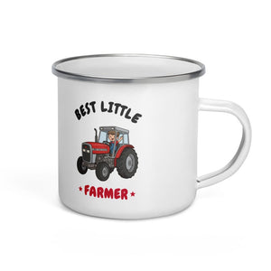 Furrow & Fields Kids Enamel Mug Best Little Farmer Massey Ferguson 390T | Kids Enamel Mug Quality Farmers Merch