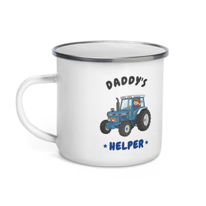 Furrow & Fields Kids Enamel Mug Daddy's Helper Ford 7810 | Kids Enamel Mug Quality Farmers Merch