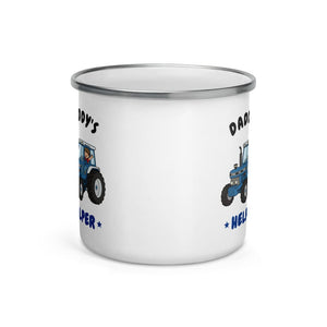 Furrow & Fields Kids Enamel Mug Daddy's Helper Ford 7810 | Kids Enamel Mug Quality Farmers Merch