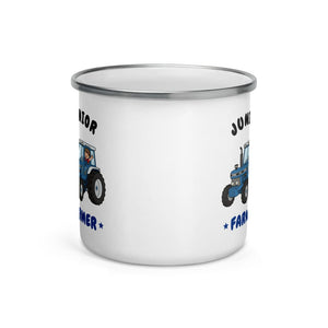 Furrow & Fields Kids Enamel Mug Junior Farmer Ford 7810 | Kids Enamel Mug Quality Farmers Merch
