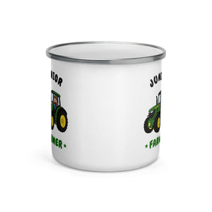 Furrow & Fields Kids Enamel Mug Junior Farmer John Deere 6R 250 | Kids Enamel Mug Quality Farmers Merch