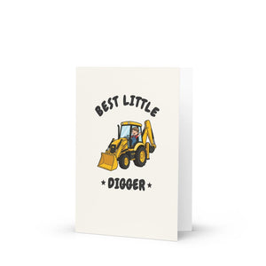 Furrow & Fields Kids Greeting Card Best Little Digger JCB 3CX | Kids Greeting Card Quality Farmers Merch