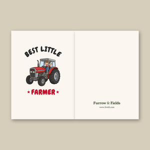 Furrow & Fields Kids Greeting Card Best Little Farmer Massey Ferguson 390T | Kids Greeting Card Quality Farmers Merch