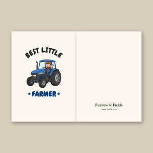 Furrow & Fields Kids Greeting Card Best Little Farmer New Holland TM 155 | Kids Greeting Card Quality Farmers Merch