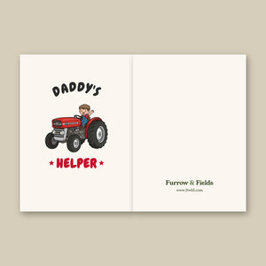 Furrow & Fields Kids Greeting Card Daddy's Helper Massey Ferguson 135 | Kids Greeting Card Quality Farmers Merch