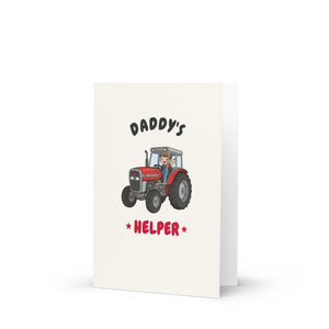 Furrow & Fields Kids Greeting Card Daddy's Helper Massey Ferguson 390T | Kids Greeting Card Quality Farmers Merch