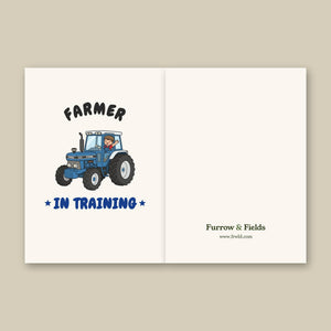 Furrow & Fields Kids Greeting Card Farmer in Training Ford 7810 | Kids Greeting Card Quality Farmers Merch