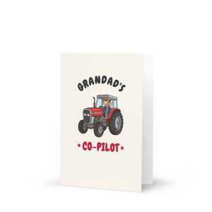 Furrow & Fields Kids Greeting Card Grandad's Co-Pilot Massey Ferguson 390T | Kids Greeting Card Quality Farmers Merch