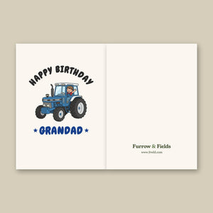 Furrow & Fields Kids Greeting Card Happy Birthday Grandad Ford 7810 | Kids Greeting Card Quality Farmers Merch