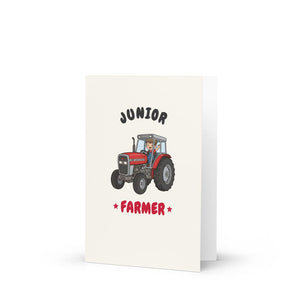 Furrow & Fields Kids Greeting Card Junior Farmer Massey Ferguson 390T | Kids Greeting Card Quality Farmers Merch