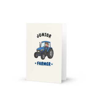 Furrow & Fields Kids Greeting Card Junior Farmer New Holland TM 155 | Kids Greeting Card Quality Farmers Merch