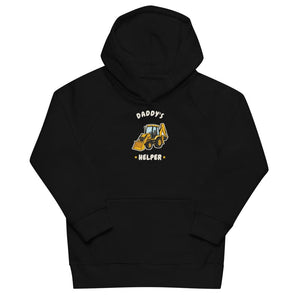 Furrow & Fields Kids Hoodie Black / 4Y Daddy's Helper JCB 3CX | Kids Hoodie Quality Farmers Merch