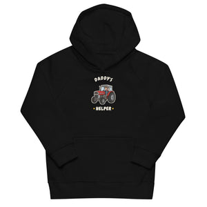 Furrow & Fields Kids Hoodie Black / 4Y Daddy's Helper Massey Ferguson 390T | Kids Hoodie Quality Farmers Merch