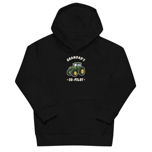 Furrow & Fields Kids Hoodie Black / 4Y Grandad's Co-Pilot John Deere 6R 250 | Kids Hoodie Quality Farmers Merch