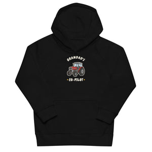 Furrow & Fields Kids Hoodie Black / 4Y Grandad's Co-Pilot Massey Ferguson 390T | Kids Hoodie Quality Farmers Merch