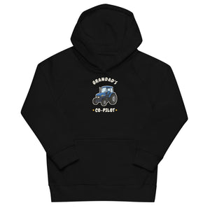Furrow & Fields Kids Hoodie Black / 4Y Grandad's Co-Pilot New Holland TM 155 | Kids Hoodie Quality Farmers Merch