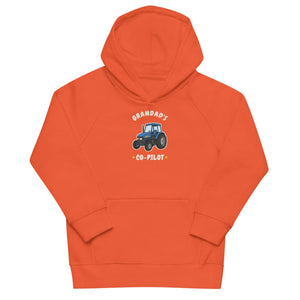 Furrow & Fields Kids Hoodie Burnt orange / 4Y Grandad's Co-Pilot New Holland TM 155 | Kids Hoodie Quality Farmers Merch
