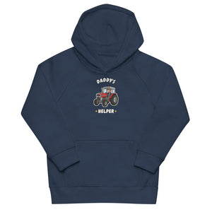 Furrow & Fields Kids Hoodie French Navy / 4Y Daddy's Helper Massey Ferguson 390T | Kids Hoodie Quality Farmers Merch