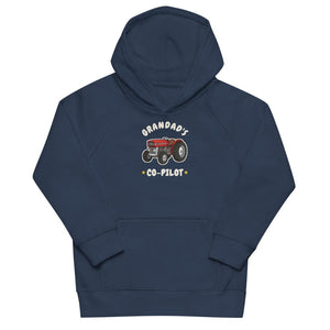 Furrow & Fields Kids Hoodie French Navy / 4Y Grandad's Co-Pilot Massey Ferguson 135 | Kids Hoodie Quality Farmers Merch