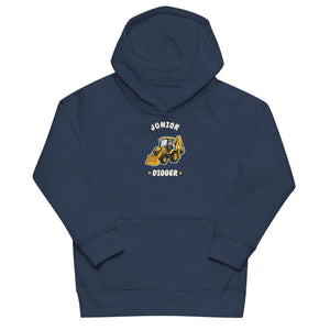 Furrow & Fields Kids Hoodie French Navy / 4Y Junior Digger JCB 3CX | Kids Hoodie Quality Farmers Merch