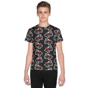 Furrow & Fields Kids T-Shirt Kids Massey Ferguson 6480 Tractor T-Shirt – Charcoal Quality Farmers Merch