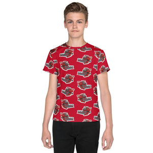 Furrow & Fields Kids T-Shirt Kids Massey Ferguson 760 Tractor T-Shirt – Red Quality Farmers Merch