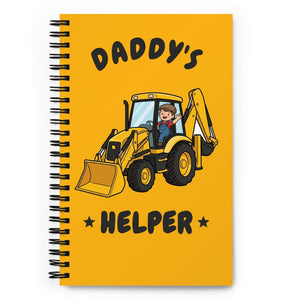 Furrow & Fields Kids Notebook Daddy's Helper JCB 3CX | Kids Notebook Quality Farmers Merch