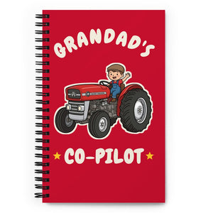 Furrow & Fields Kids Notebook Grandad's Co-Pilot Massey Ferguson 135 | Kids Notebook Quality Farmers Merch