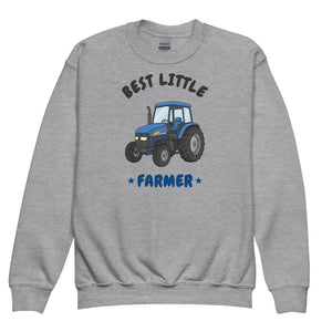 Furrow & Fields Kids Premium Sweatshirt Sport Grey / XS Best Little Farmer New Holland TM 155 | Kids Premium Sweatshirt Quality Farmers Merch