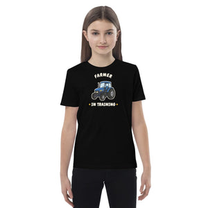 Furrow & Fields Kids Premium Tee Black / 3-4 Farmer in Training New Holland TM 155 | Kids Premium Tee Quality Farmers Merch