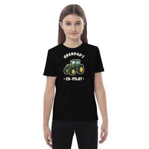 Furrow & Fields Kids Premium Tee Black / 3-4 Grandad's Co-Pilot John Deere 6R 250 | Kids Premium Tee Quality Farmers Merch