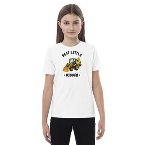 Furrow & Fields Kids Premium Tee White / 3-4 Best Little Digger JCB 3CX | Kids Premium Tee Quality Farmers Merch