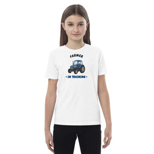 Furrow & Fields Kids Premium Tee White / 3-4 Farmer in Training New Holland TM 155 | Kids Premium Tee Quality Farmers Merch