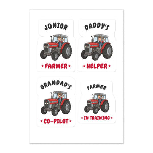 Furrow & Fields Kids Sticker Sheet Massey Ferguson 390T Junior Stickers | Kids Sticker Sheet Quality Farmers Merch