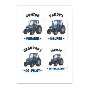 Furrow & Fields Kids Sticker Sheet New Holland TM 155 Junior Stickers | Kids Sticker Sheet Quality Farmers Merch
