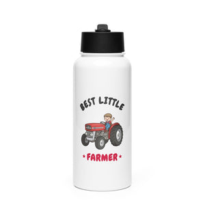 Furrow & Fields Kids Straw Bottle Best Little Farmer Massey Ferguson 135 | Kids Straw Bottle Quality Farmers Merch