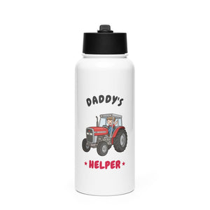 Furrow & Fields Kids Straw Bottle Daddy's Helper Massey Ferguson 390T | Kids Straw Bottle Quality Farmers Merch