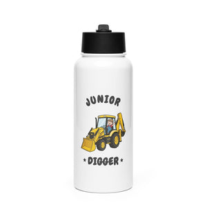 Furrow & Fields Kids Straw Bottle Junior Digger JCB 3CX | Kids Straw Bottle Quality Farmers Merch