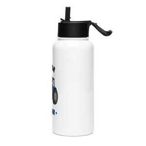Furrow & Fields Kids Straw Bottle Junior Farmer New Holland TM 155 | Kids Straw Bottle Quality Farmers Merch