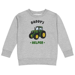 Furrow & Fields Kids Sweatshirt Heather / 2 Daddy's Helper John Deere 6R 250 | Kids Sweatshirt Quality Farmers Merch